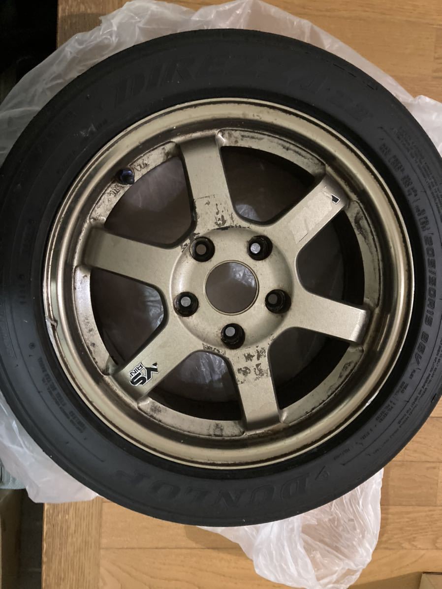 RAYS レイズ TE37 15インチ 7J+35 4H PCD100 2本 タイヤ、ホイール