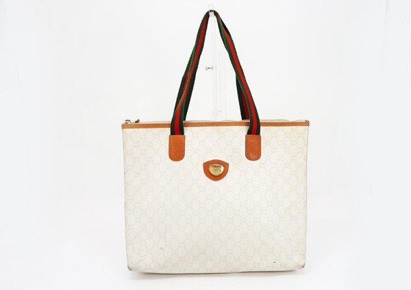 ◇【GUCCI グッチ】ヴィンテージ オールドグッチ GGプラス トート トートバッグ