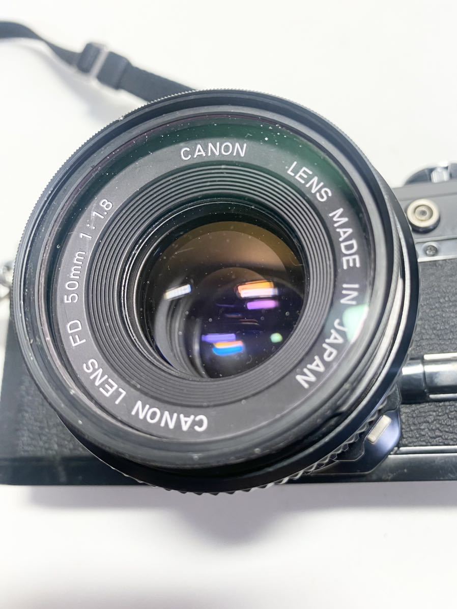 AE-1 Canon 50mm SLR 35mm Black Camera Program - with Lens + com