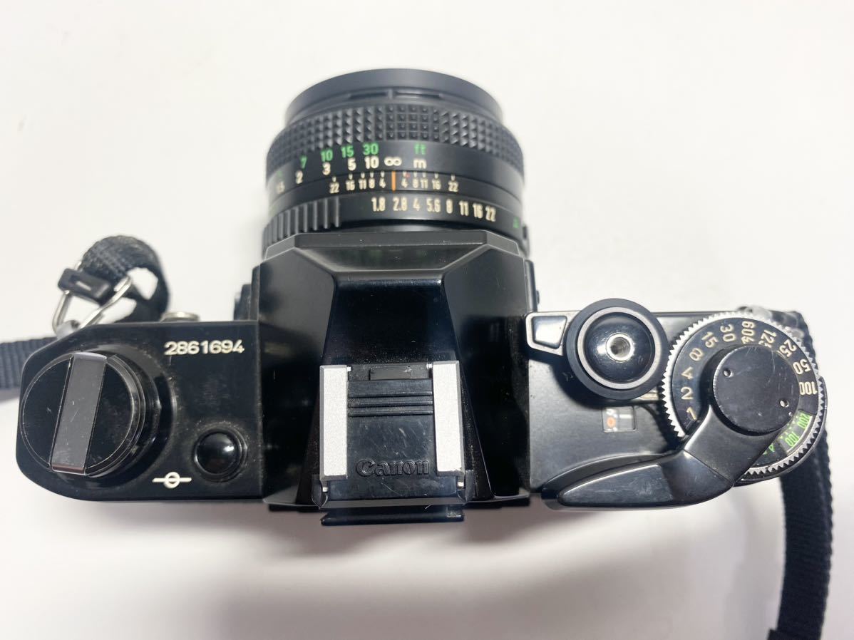 AE-1 Canon 50mm SLR 35mm Black Camera Program - with Lens + com