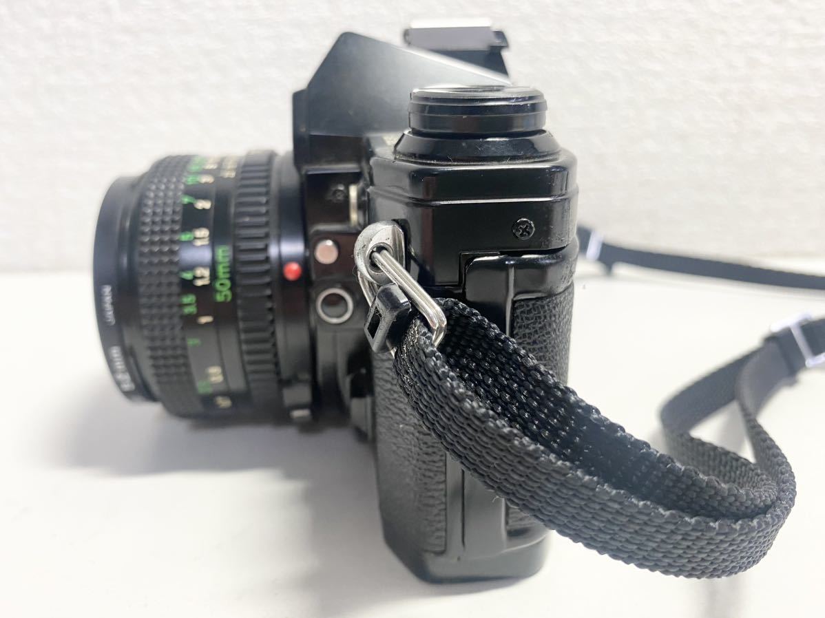 AE-1 Canon 50mm SLR 35mm Black Camera Program - with Lens + com
