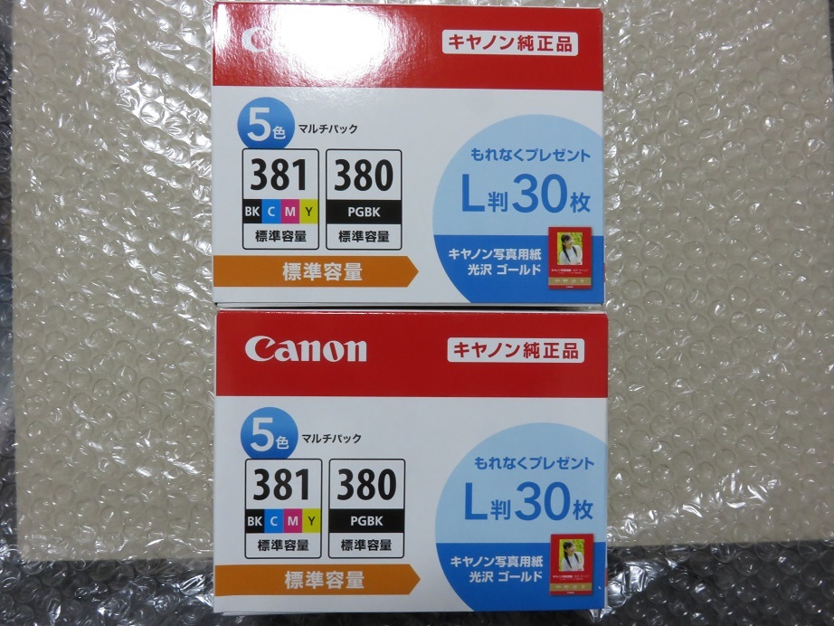 新品未使用 Canon 純正 インク BCI-381+380/5MP 5色マルチパック L判