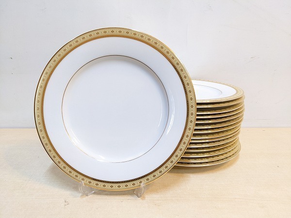 15枚セット□直径25.5cm□Noritake ノリタケ□ゴールド縁取り□お皿