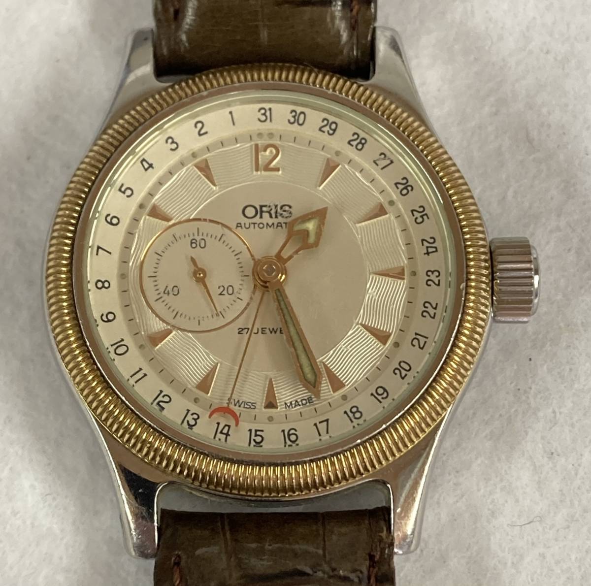 オリス 逆回転ポインターデイト ORIS ポインターデイト ビッグクラウン 