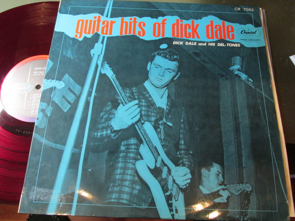 ペラジャケ赤盤&frasl;ディック・デイル&frasl;サーフの若大将 半掛け帯付・赤盤