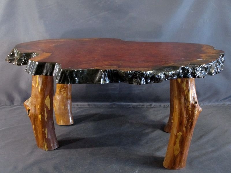 花梨木、￼￼￼瘤杢の花台、無垢