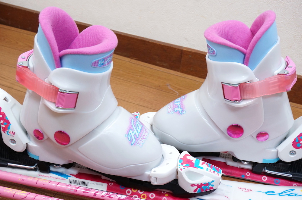 70cm 靴18cm elan 子供用カービングスキー セット 中古 子供用 スキー
