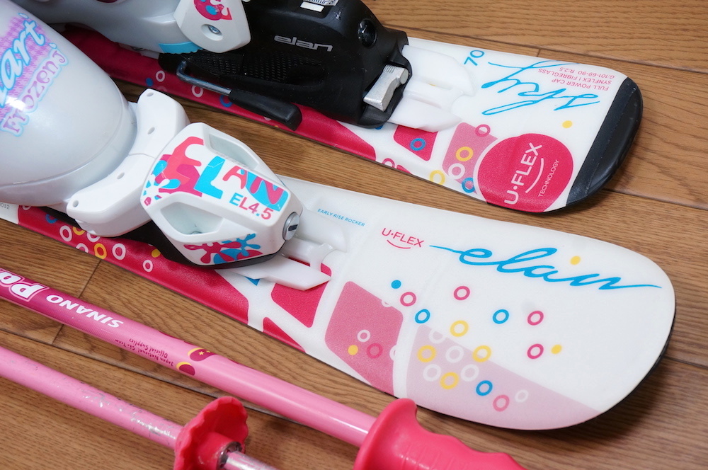 70cm 靴18cm elan 子供用カービングスキー セット 中古 子供用 スキー