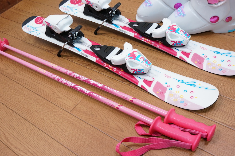 70cm 靴18cm elan 子供用カービングスキー セット 中古 子供用 スキー
