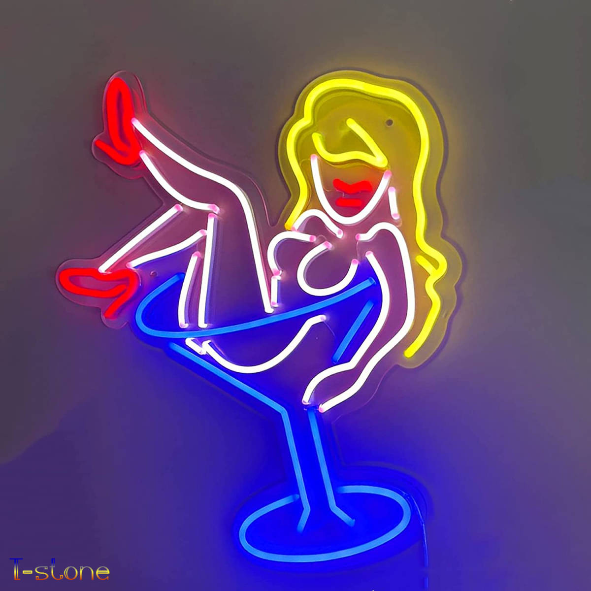 ネオンサイン セクシーカクテル LED看板 お洒落なアート BAR インテリア 妖艶 クラブ 存在感抜群 イベント飾り レストラン 雰囲気作り