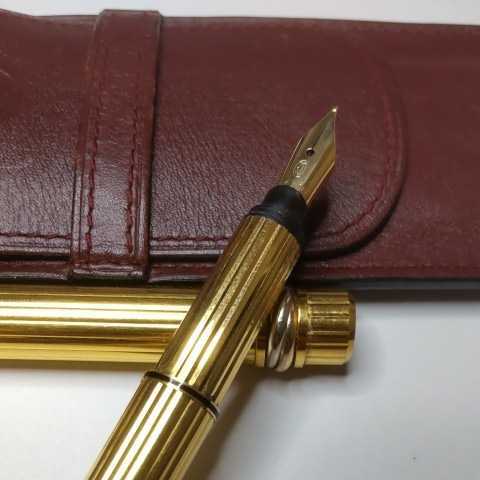 カルティエ 万年筆 Cartier トリニティ 0 18K 質屋 ペン先18K750