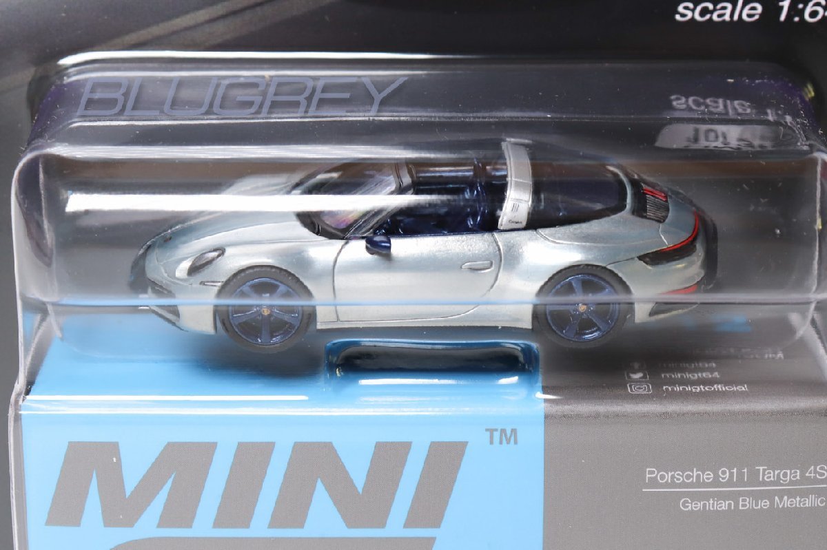 レア！チェイス】MINI GT 1/64 ポルシェ 911 タルガ 4S ゲンチアン