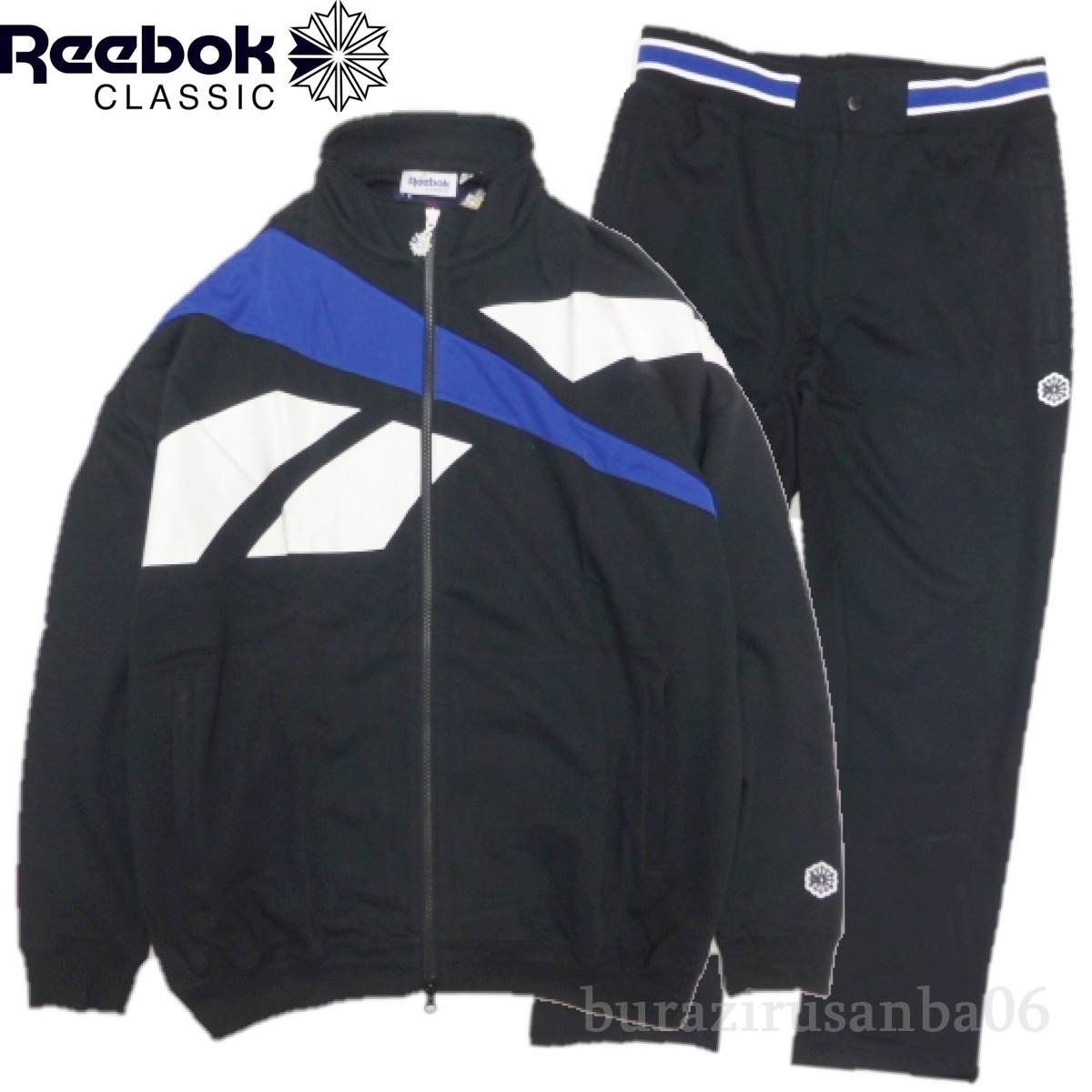 メンズ L◆未使用 Reebok CLASSICリーボッククラシック 上下セット TYO ベクター スウェット ジャケット スウェットパンツ セットアップ 黒