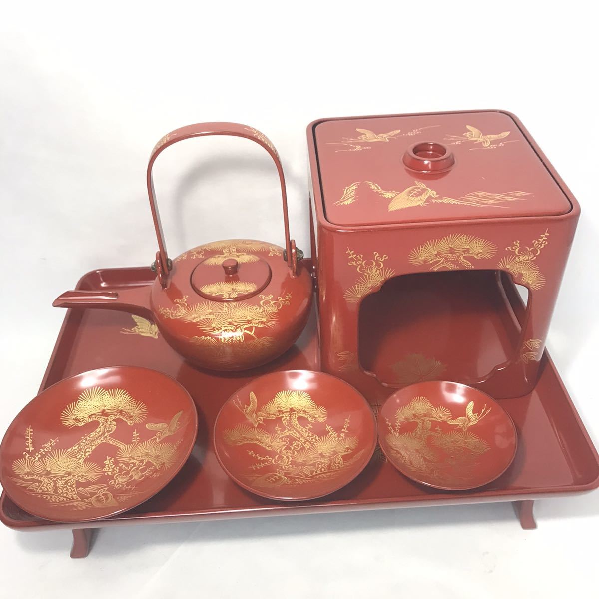 SALE，品質保証 【都屋】2 桐蒔絵 茶箱 高さ 約21.5cm 幅 約15cm×約