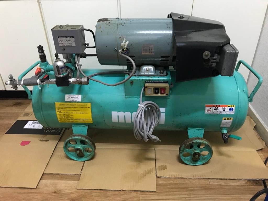 エアーコンプレッサー meiji 明治 .0.4kw 0.5馬力 店頭受取り限定