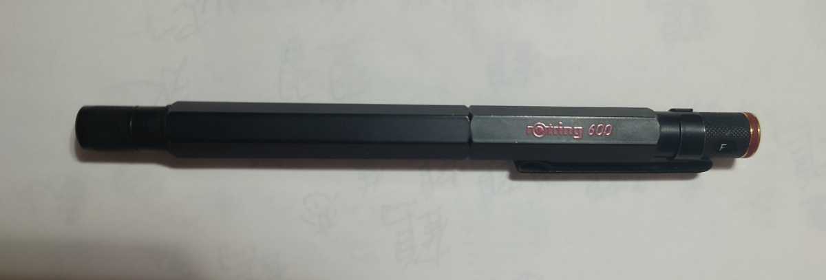 ロットリング 600G ブラック 18K-F 万年筆　ジャンク　ペン先曲がり補修あり