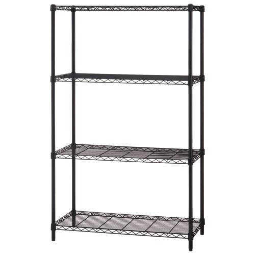 ●BB● 新品 4段 メタルシェルフ [幅910 奥行460 高さ1510mm] OM.J-15.094J(BK) ブラック (管理かF12-55)(No-1)