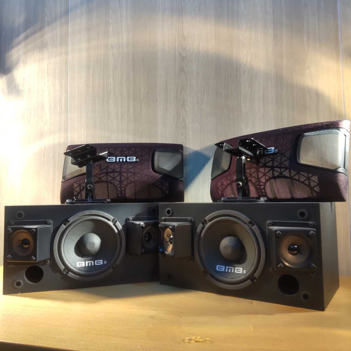 音出し確認済 BMB カラオケ用 スピーカー CS-222V ペア 吊り下げ金具付 