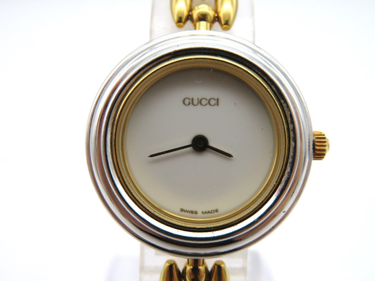 チェンジベゼル 11⁄12.2 グッチ GUCCI クオーツ ホワイト 腕時計 