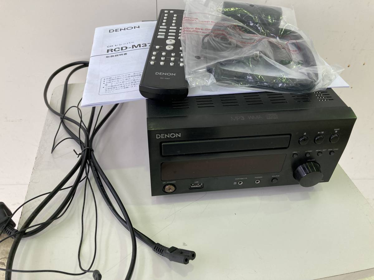 DENON CDレシーバー/RCD-M37 デノン リモコン(RC-1097)付き☆中古・CD