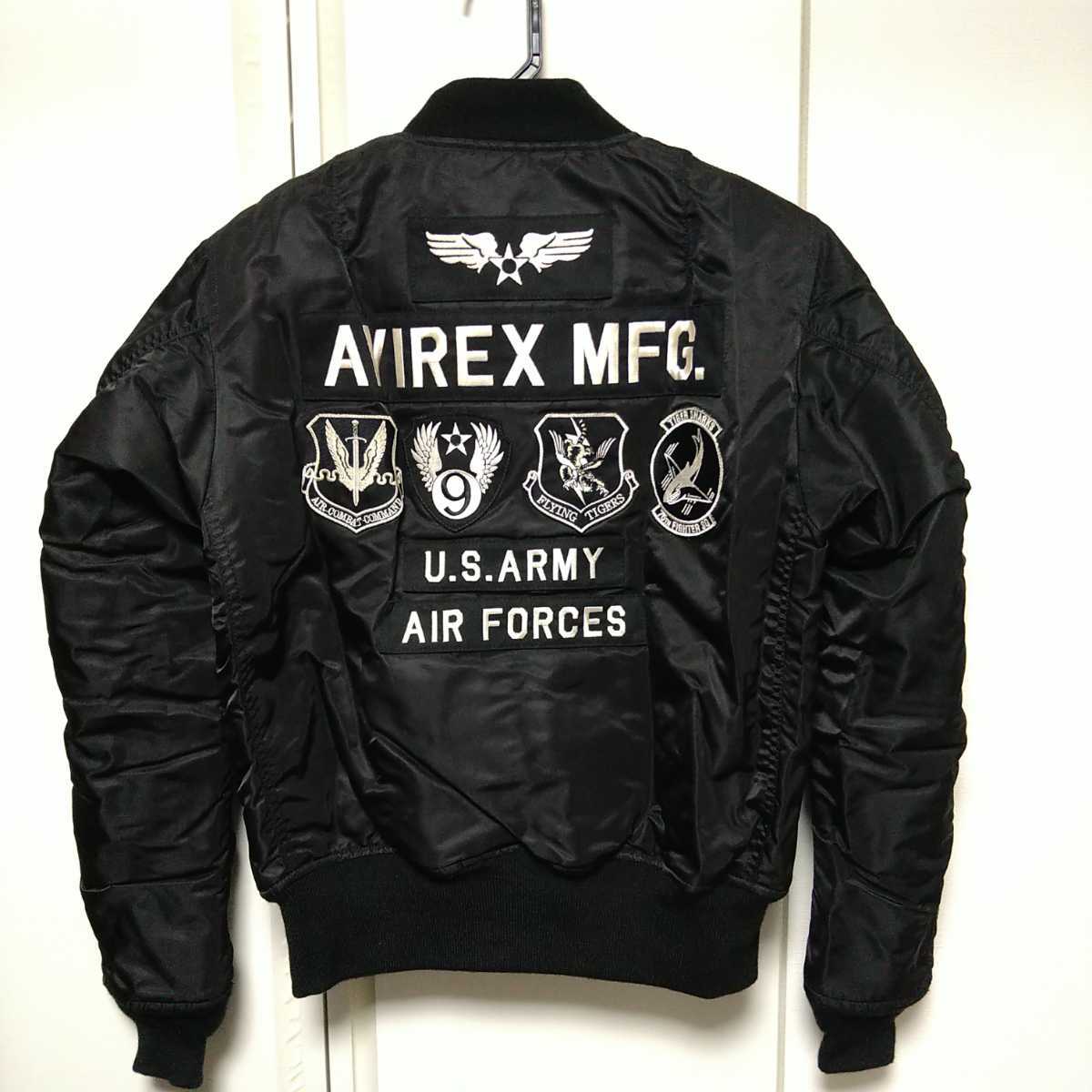 AVIREX/希少な新品メンズM/MA-1フライトジャケット/WITH PATCHES 