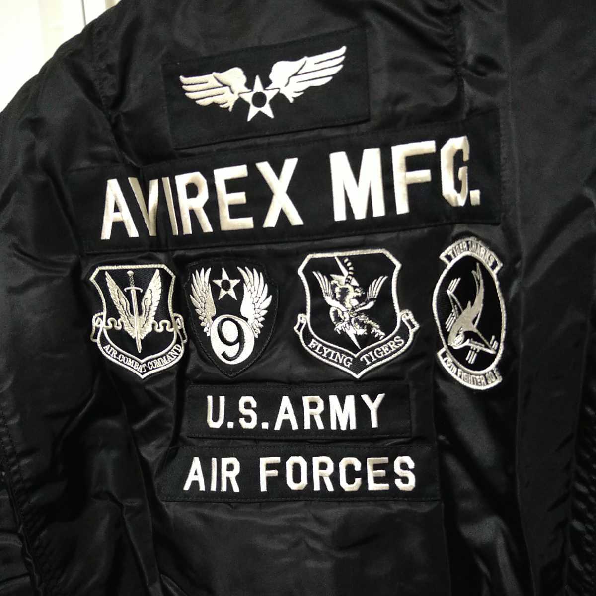 AVIREX/希少な新品メンズM/MA-1フライトジャケット/WITH PATCHES 