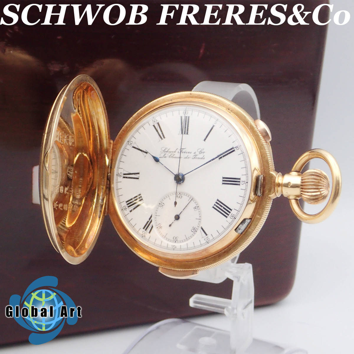 い12586【金無垢 K18 総重量 約112g】SCHWOB FRERES&Co/MINUTE