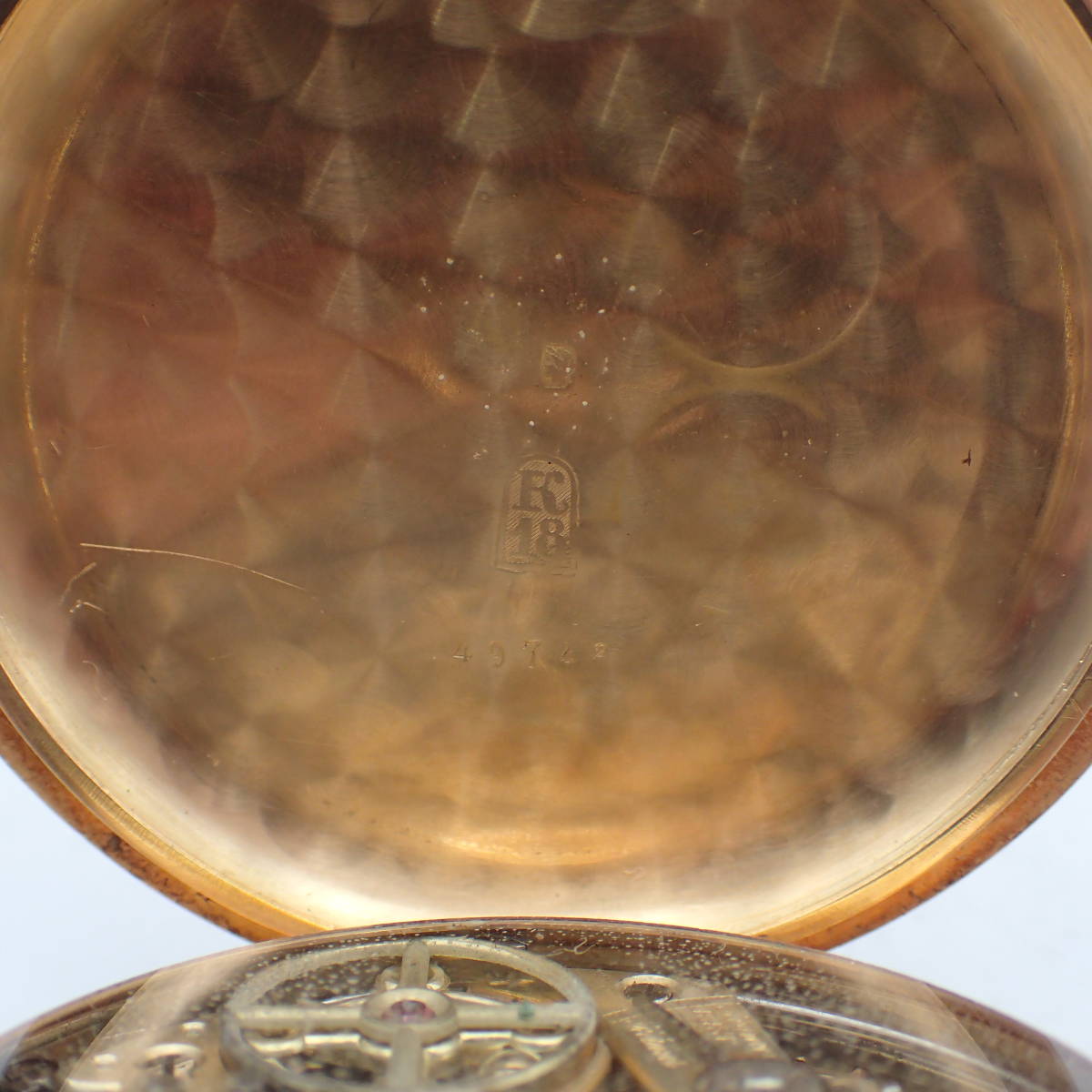 い12586【金無垢 K18 総重量 約112g】SCHWOB FRERES&Co/MINUTE 