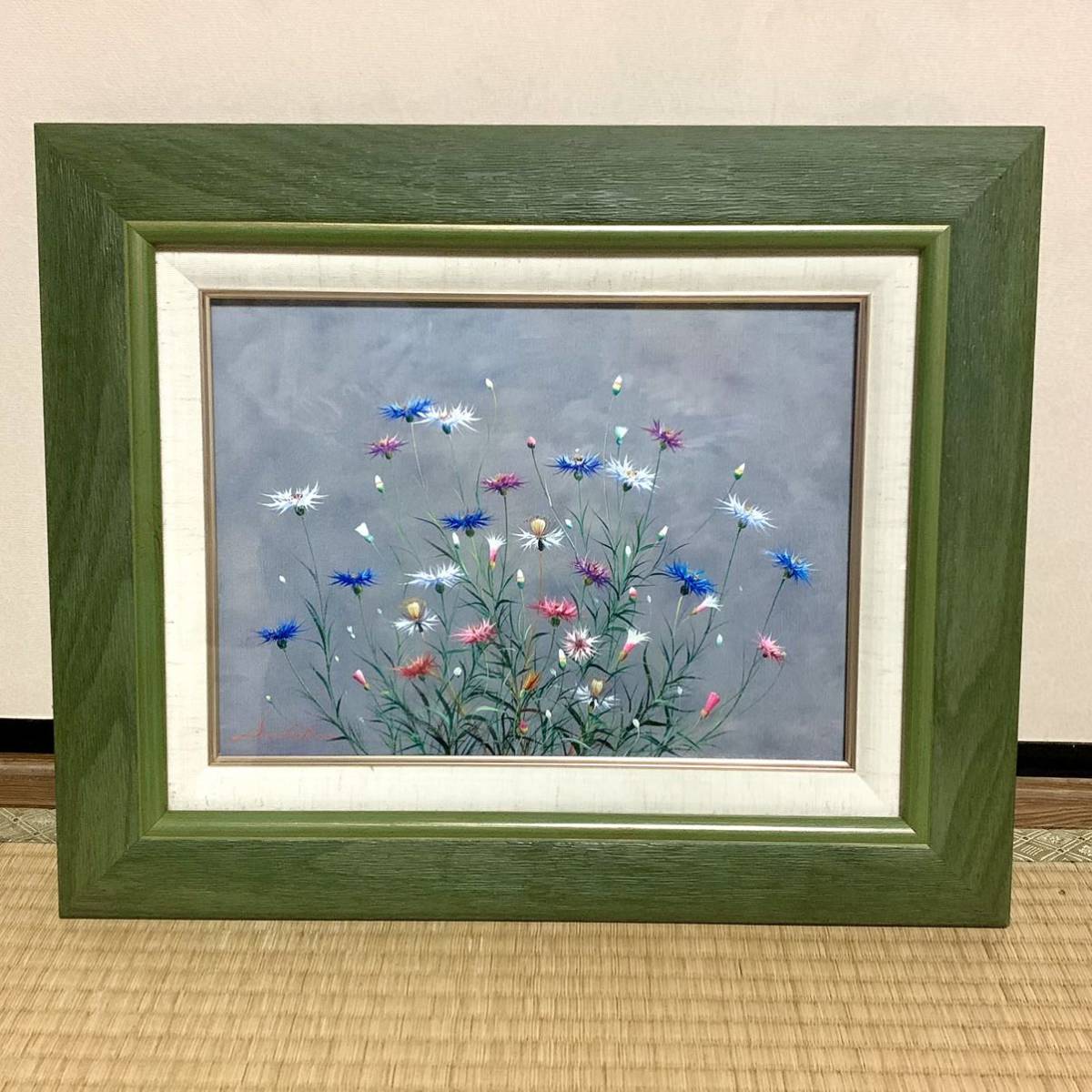 ☆中原真一☆「あざみ」油絵　F３号　新品額！ Yahoo!オークション の落札相場・落札価格 (美術品) 「中原真一」絵画