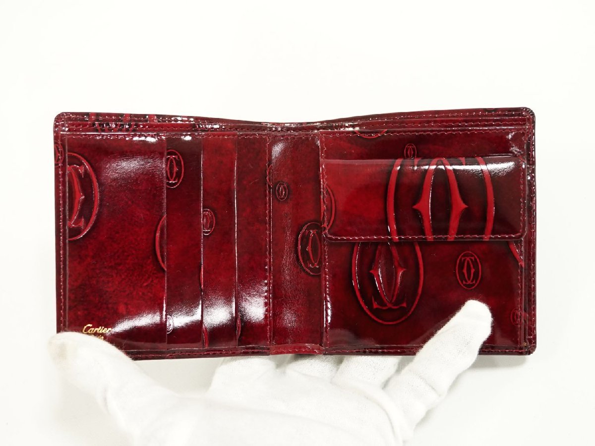 本物 カルティエ Cartier ハッピーバースデー 折財布 コンパクト 