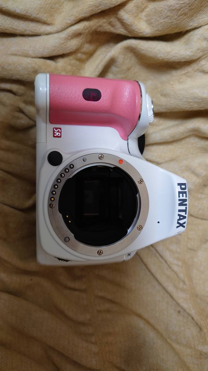 PENTAX K-Ｘペンタックス ボディ 白　ピンク■y5 1.7
