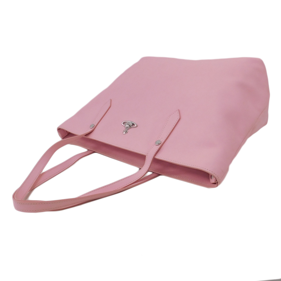 1円 ■ 美品 ヴィヴィアンウエストウッド トートバッグ ピンク系 レザー Vivienne Westwood ■ E.Bll.An-16