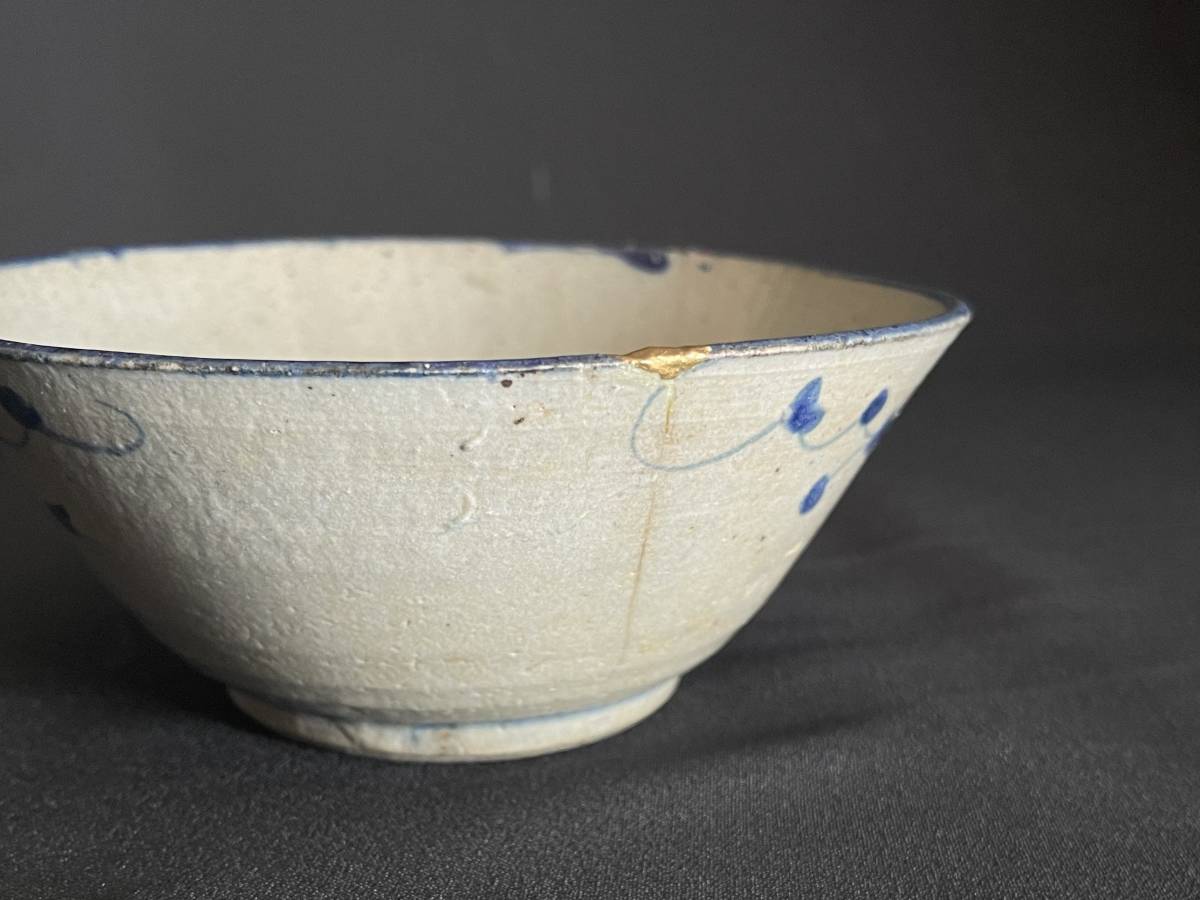 中国古玩　明〜清朝時代染付 安南茶碗時代物2個セット 文化遺産オンライン - 安南染付 Yahoo!オークション 「安南染付茶碗
