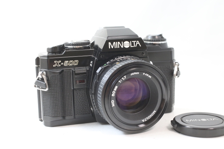 送料無料，2025 ミノルタ MINOLTA X-500 ブラック ボディ レンズセット MINOLTA MD 50mm F1.7 S1580(ミノルタ)｜売買されたオークション情報、yahooの商品情報をアーカイブ公開 - オークファン マニュアルフォーカス