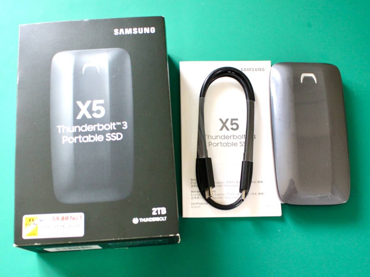Samsung 外付けPortable SSD X5 2TB Thunderbolt3接続(中古) Samsung