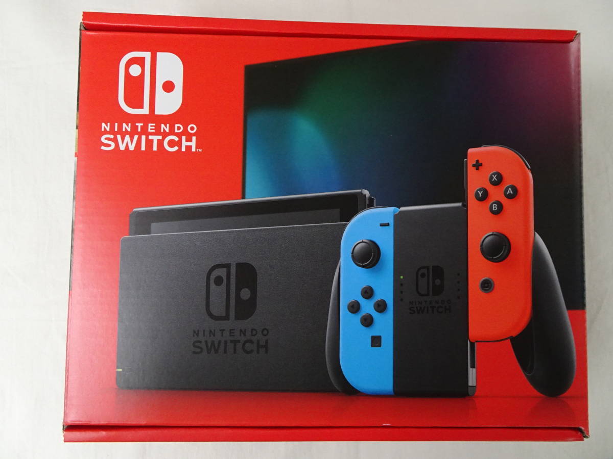 未使用品 即決 即納 Nintendo Switch 本体 Joy-Con(L) ネオンブルー/(R) ネオンレッド HAD-S-KABAH 新パッケージ版 