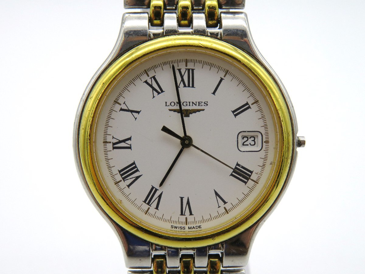 ◆1円◆稼働◆　ロンジン　L5.631.3　　白　クオーツ　メンズ　腕時計　　787002