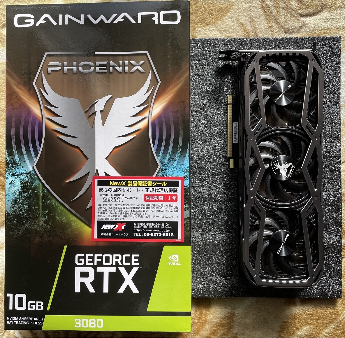 GAINWARD GeForce RTX 3080 Phoenix V1 10GB グラフィックス 