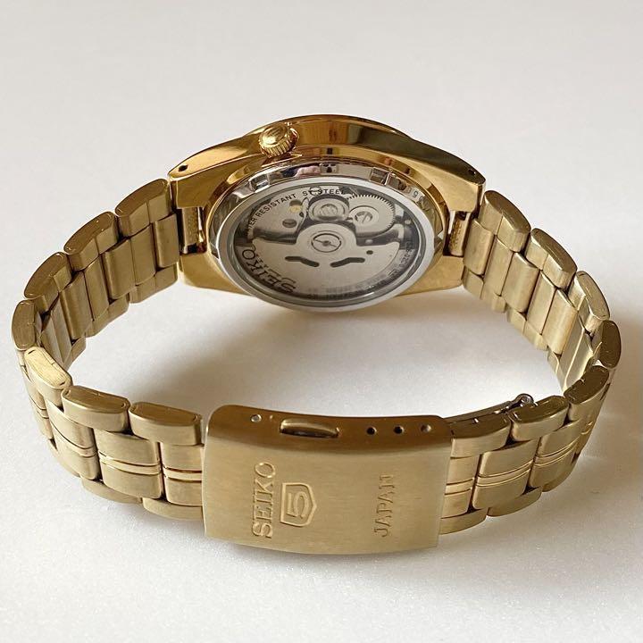 803 美品！セイコー5/7S26-02C0/SS裏スケルトン/デイデイト/自動巻き