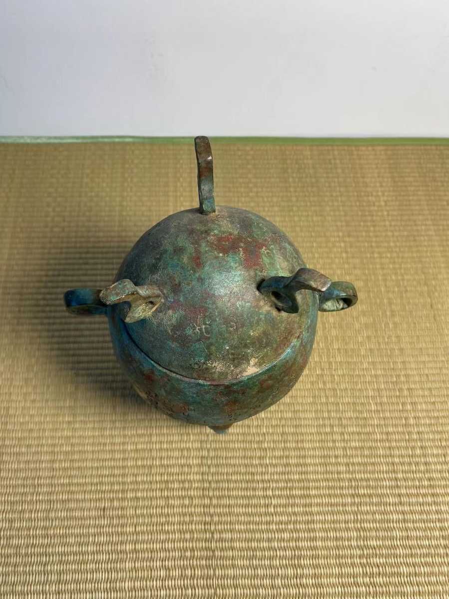 中国 青銅器 置物 銅製 青銅 香炉 漢朝期 古銅 唐物 香炉 青銅器 茶道具 中国古玩 文房具 中国美術 仏教 仏像
