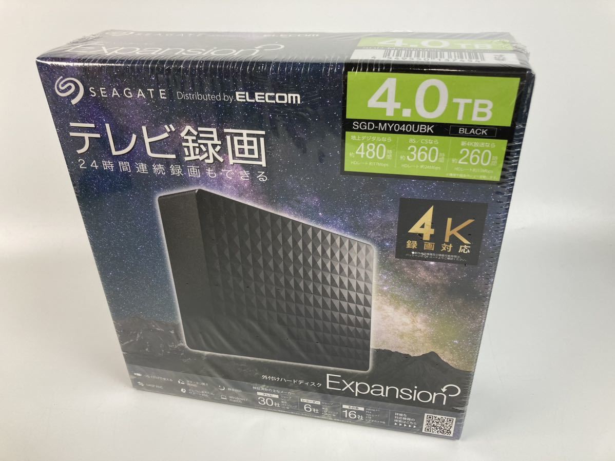 新品 ELECOM 外付けハードディスク 4.0TB SGD-MY040UBK Seagate Expansion