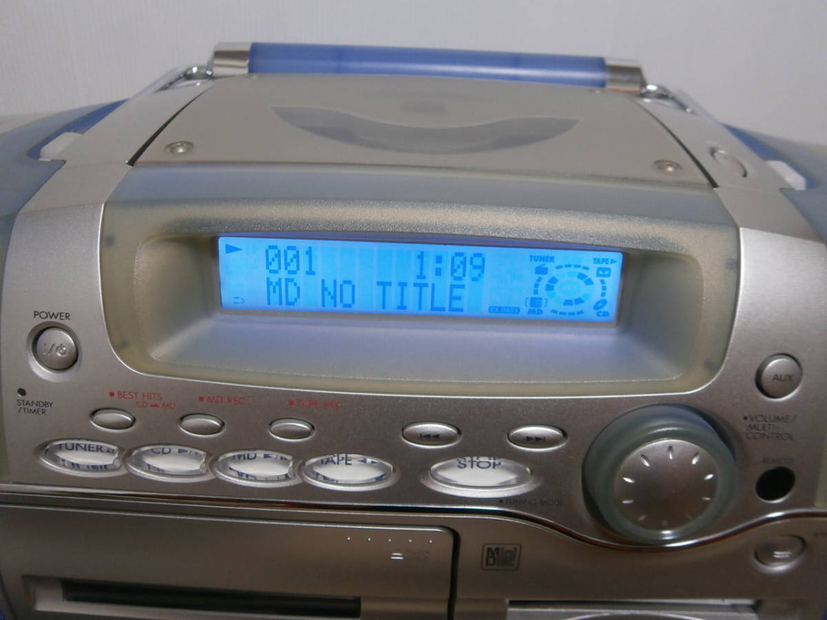 KENWOOD MDX-F3 ラジオ・CD・MD・カセットデッキ 録音可能 KENWOOD MDX