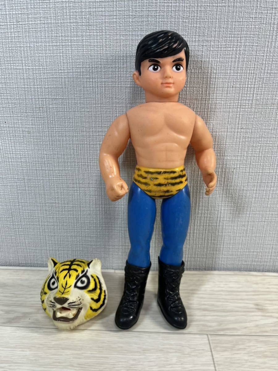 タイガーマスク ソフビ 人形 中嶋製作所 梶原一騎 辻なおき 当時物 面 
