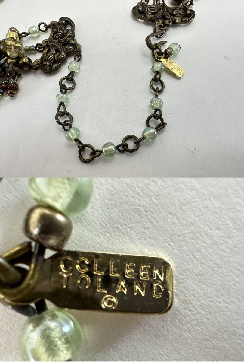 コリーントランド COLLEEN TOLAND フラワーモチーフ ビーズ ネックレス