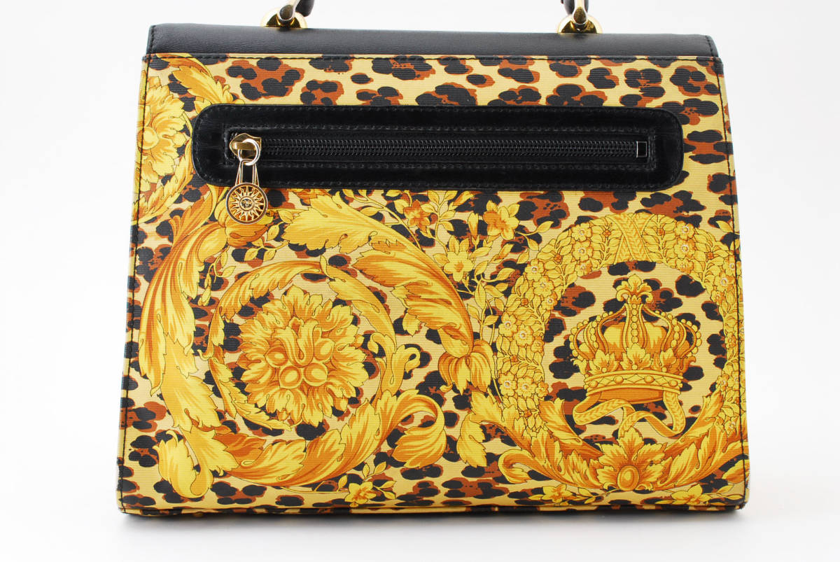 1円〜 美品 GIANNI VERSACE ヴェルサーチ レオパード 豹柄 メデューサ