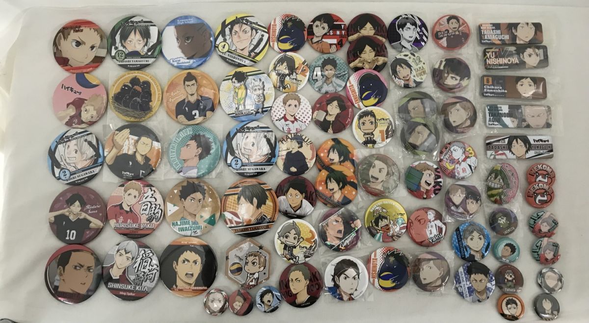 C99】グッズ　ハイキュー　HQ　缶バッジまとめ売りセット　音駒、烏野、稲荷崎、他