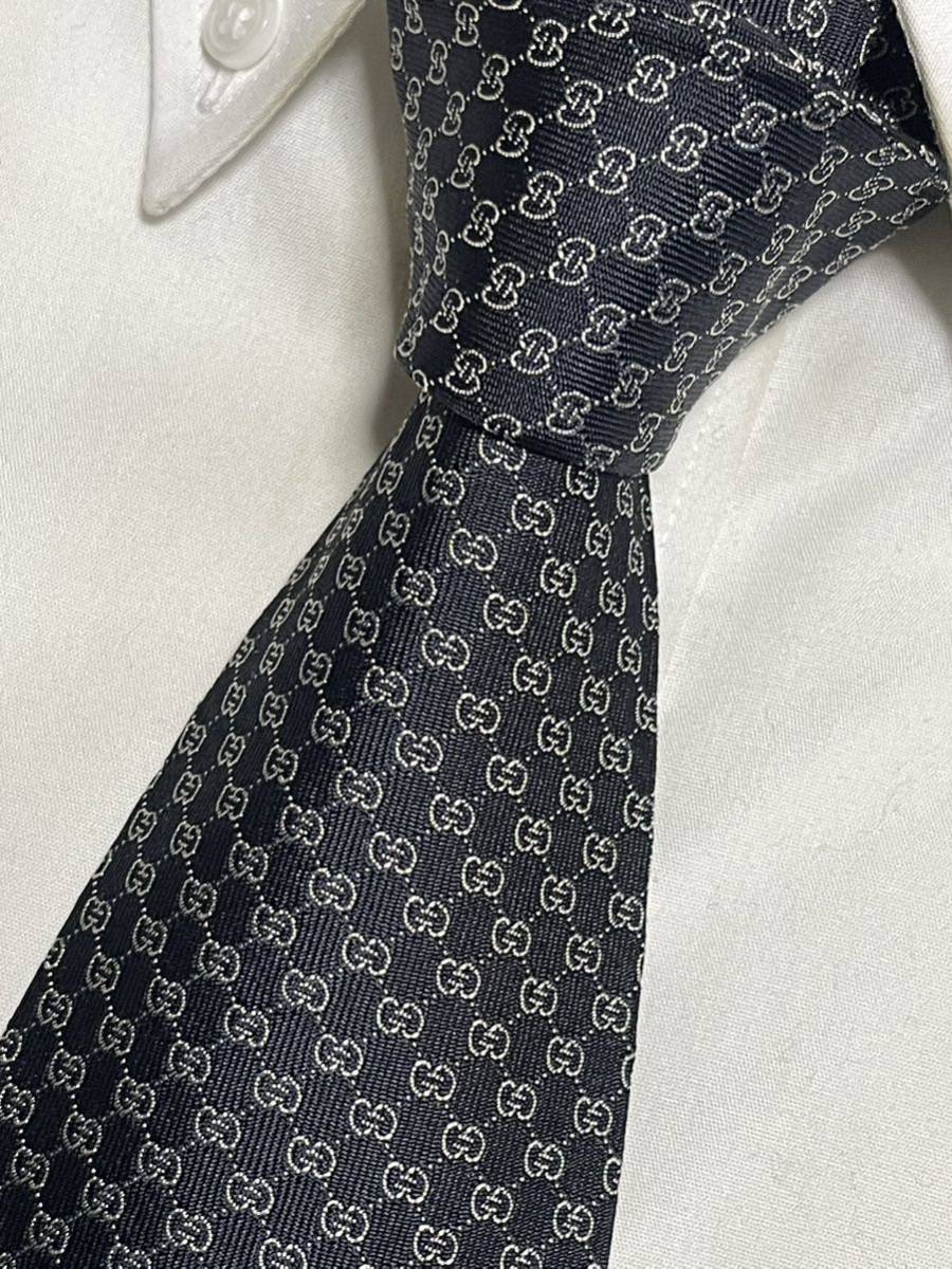 ほぼ未使用 ″GUCCI″ グッチ GGチェック ブランドネクタイ 301271
