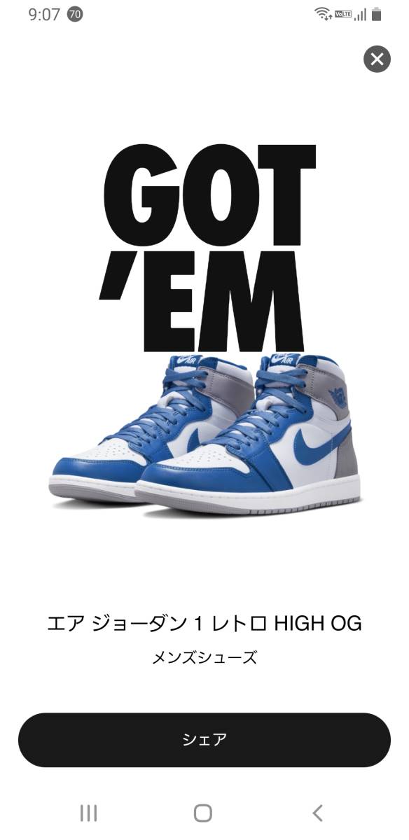 Nike Air Jordan 1 High OG True Blue ナイキ エアジョーダン1 ハイ OG 