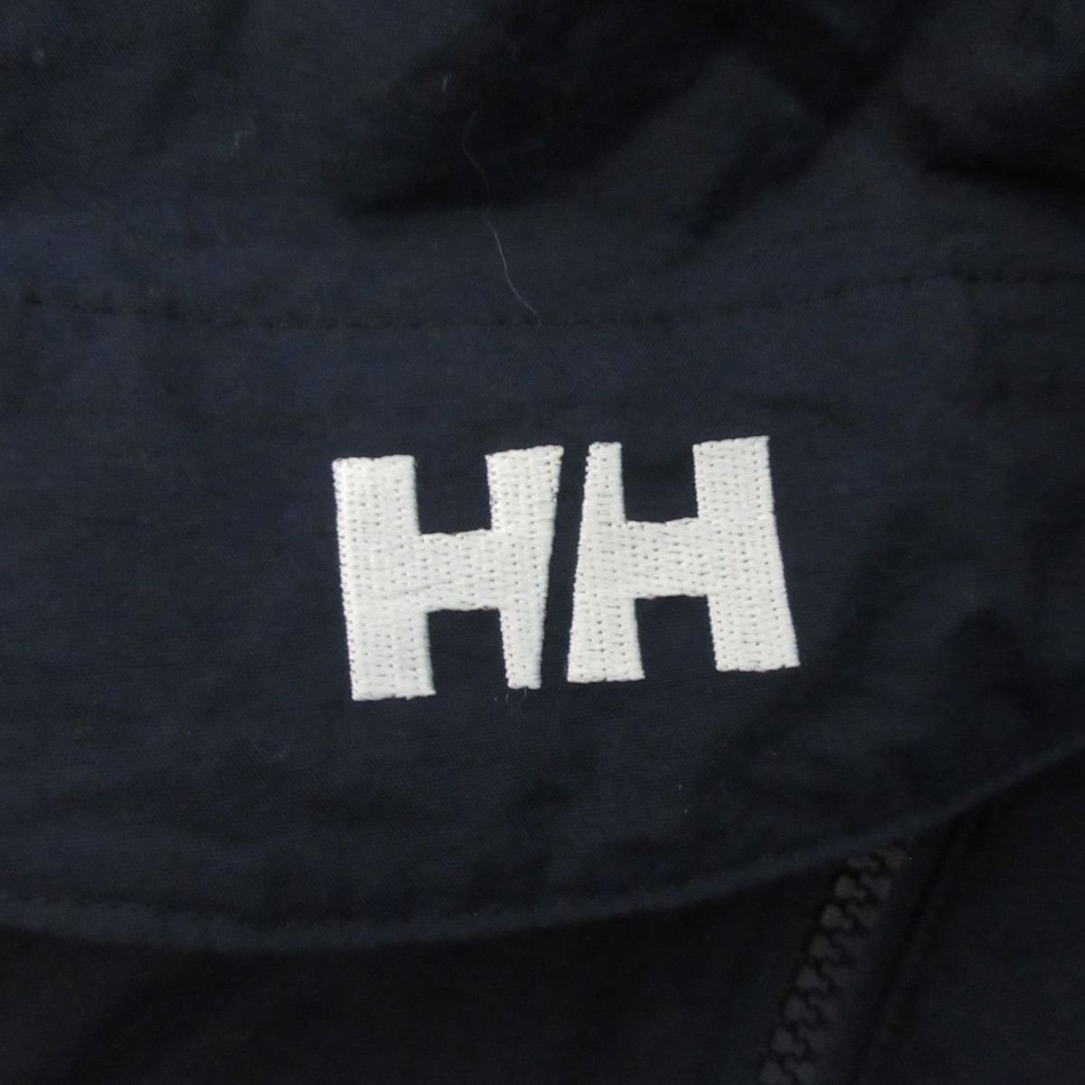 美品 HELLY HANSEN ヘリーハンセン フード付き ロゴ刺繍 ナイロン 