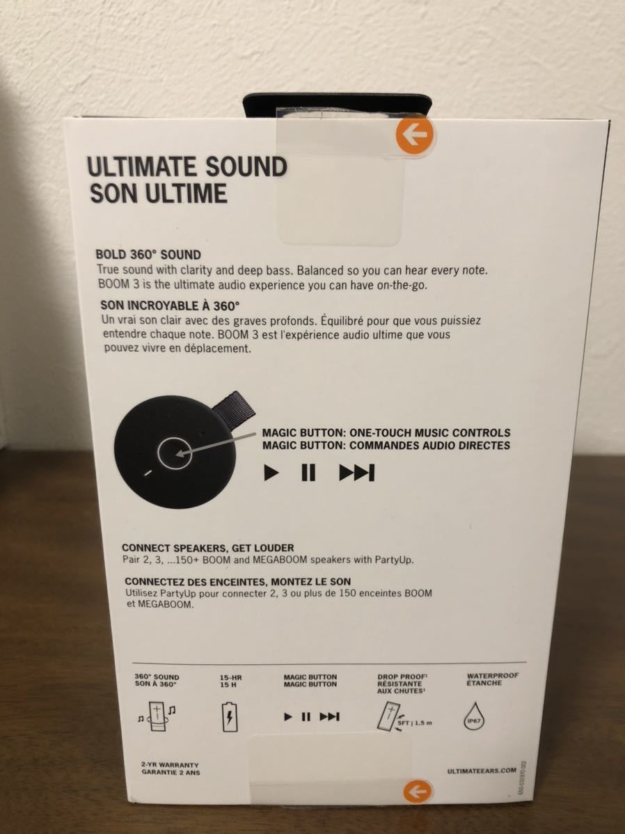 Ultimate Ears 防水ワイヤレススピーカー Bluetooth BOOM3